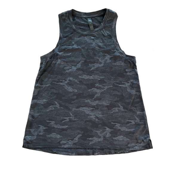 Kyodan Moss Jersey Black Gray Camo Racer Back Gym Activewear Tank Top Sz Small - Picture 3 of 8